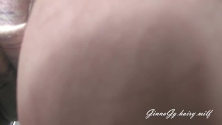 jerk off quick in the kitchen without taking off her panties GinnaGg