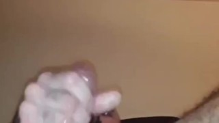 Spraying cum everywhere after edging