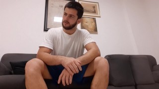 Sweaty dominant alpha stud after a workout