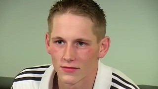 Barely legal British twink cums after masturbating solo