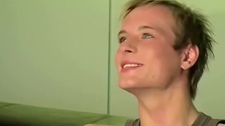 British twink does an interview and masturbates solo