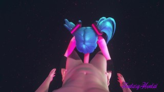Vocaloid Hentai - POV Miku Blowjob in a Striptease Club