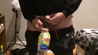 Piss bottle, dick play 