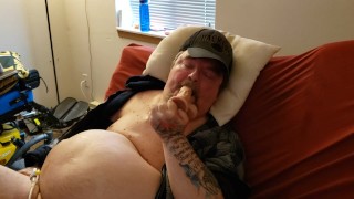 Horny Cripple Needs a REAL Cock for HOT Cum and Piss!