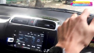 Real Public CAR BLOWJOB อมควยให้ก่อนเดี๋ยวไปส่ง