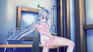 Genshin Impact - Ningguang Pleasures Her Pussy in the Bathhouse 