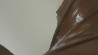 Skater jerk off in shower fully clothed