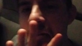 Jacking off in my CAR in PUBLIC! Dirty talking and moaning loud like a slut until I eat my own cum!