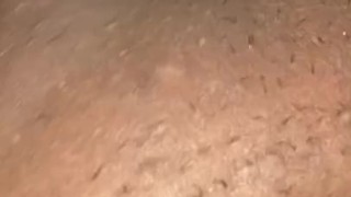 Chubby Black girl fucks her small pussy. Cock barely fits.