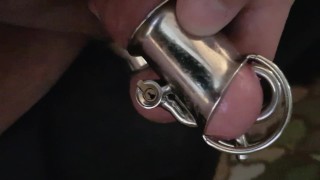 Cock in Chastity device 