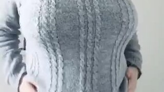 Playing with my huge tits - July XX