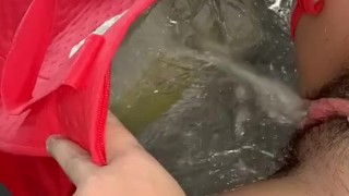 Quick piss in bfs old bag