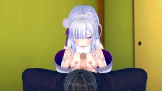 {re:zero} Emilia Loves Cock {コイカツ!/ 3d Hentai} 
