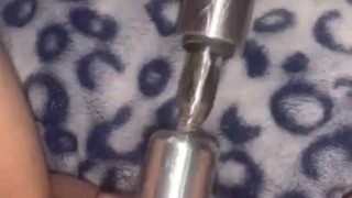 Dad fucks Mom with power tool
