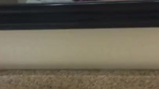 Stroking my big dick in hotel washroom!!!