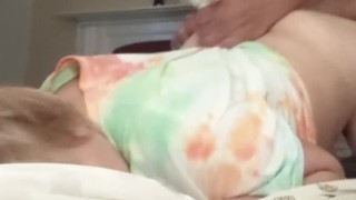 Doggy orgasm facing camera 