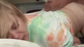 Doggy orgasm facing camera 