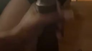 Stroking my dick a little 