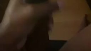 Stroking my dick a little 