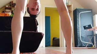 White horny boy wants to sit on a huge dick