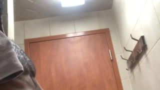 A little Self pleasure in public rest stop 