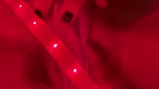 Festive pussy tease through panties then I give you a peek