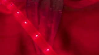 Festive pussy tease through panties then I give you a peek