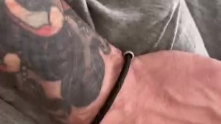 Nice dick in grey sweatpants 