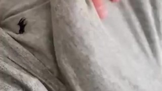 Nice dick in grey sweatpants 
