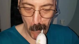 Brushing my teeth