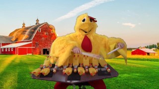 HUGE COCK plays with smaller cocks.