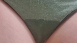 Pissing my panties in the tub