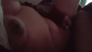 Me & my girl getting freaky at our friends bedroom