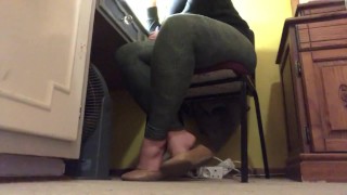 candid shoeplay in flats