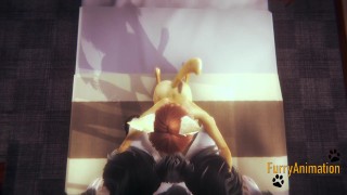 Furry Yaoi - Wolf & Fox Hard Sex