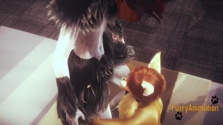 Furry Yaoi - Wolf & Fox Hard Sex
