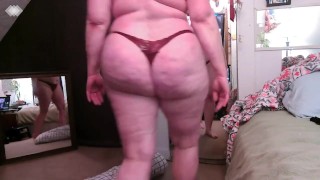 520 First lingerie collection Panties and dresses on beautiful redhead PAWG oh so curvy sweet Dawn