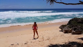 Butt Plug flashing & PUSSY SHOW for ParaMotors Only # Paradise Ocean shore