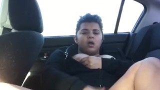 Masturbating in the car 