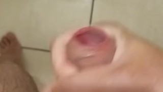 straight dominant daddy masturbation on the shower