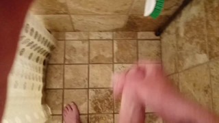 Shower Finish By Unloading All Over The Shower