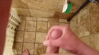 Shower Finish By Unloading All Over The Shower