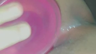 BBW Cumming alone, while boyfriend plays Xbox