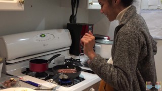 Sausage Party CBT Pan Frying Chopped Up Hot Dogs