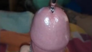Mistress Katrix and her slave penis torture with dilator sounding,hard.