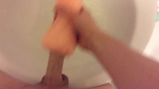 Fucking my fleshlight quietly because I'm home during quarantine with someone next door