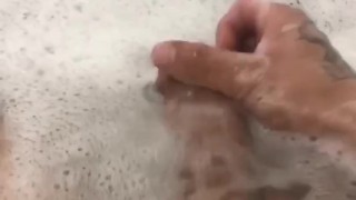 In the shower 