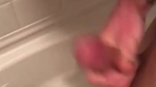 Stroking Until I Cum In The Shower