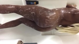 Ebony juicy big ass twerking In the shower this morning .(Buttercupp38)