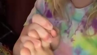 Kissing my smelly feet